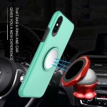 Wholesale iPhone Xr Glossy Pop Up Hybrid Case with Metal Plate (Mint Green)